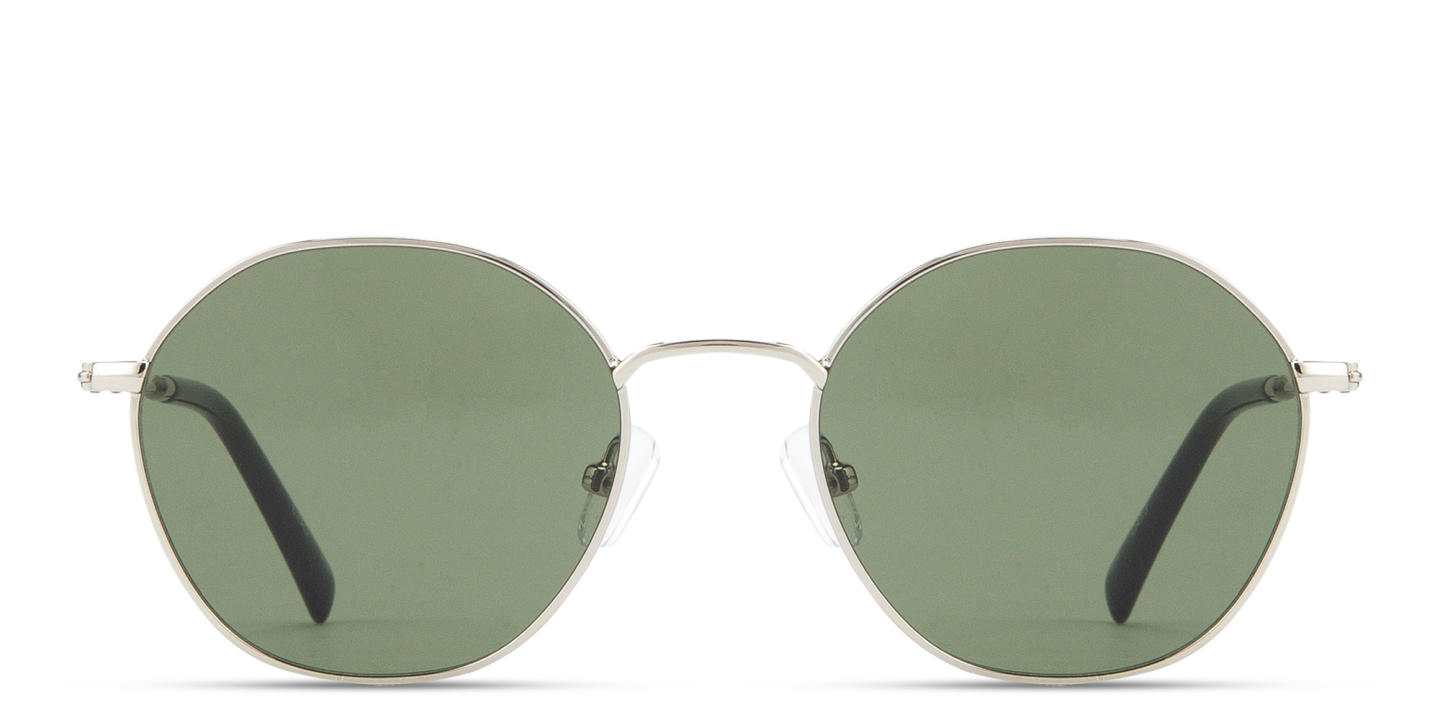 Shop TRICE Logo Irregular Sunglasses in Silver online.