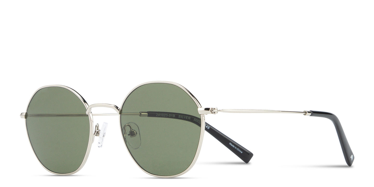 Shop TRICE Logo Irregular Sunglasses in Silver online.