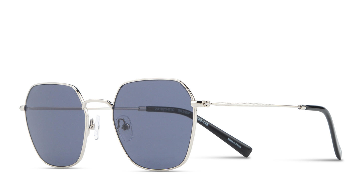 Shop TRICE Logo Irregular Sunglasses in Silver online.