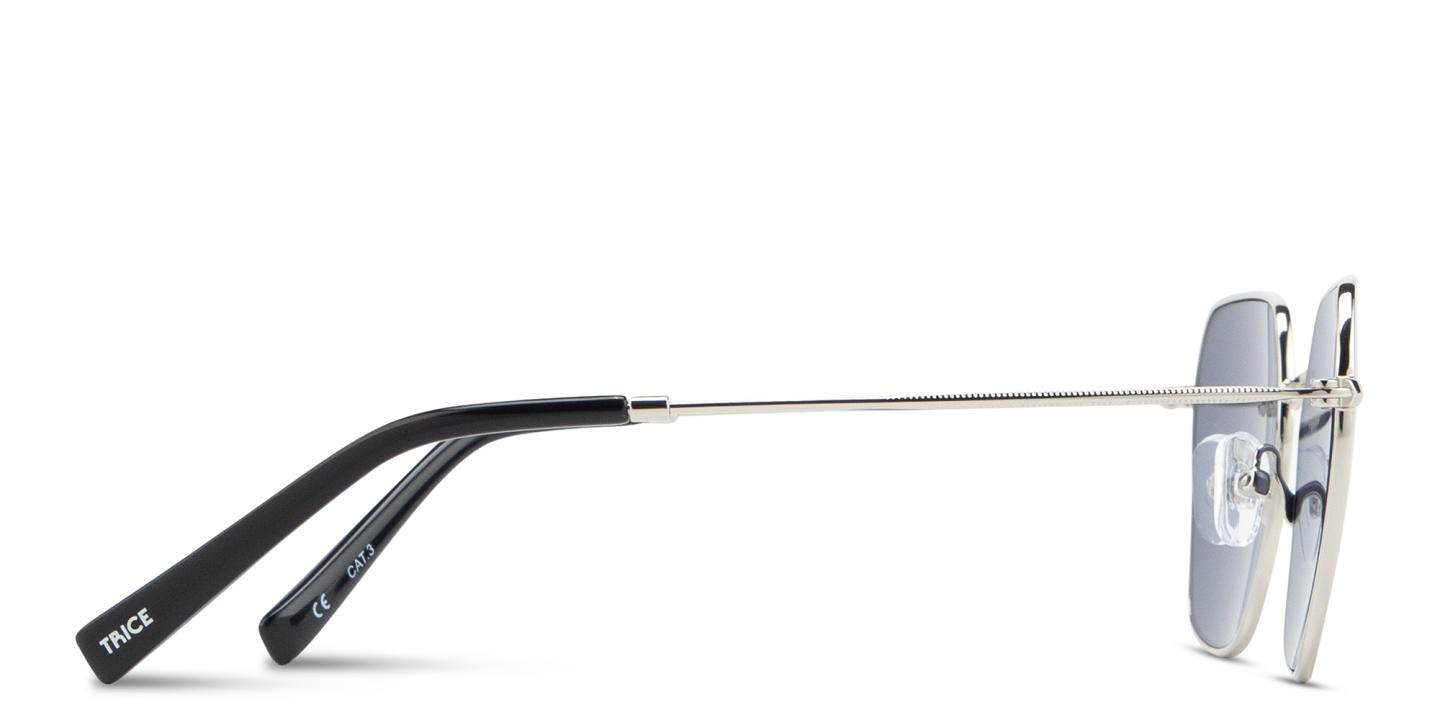 Shop TRICE Logo Irregular Sunglasses in Silver online.