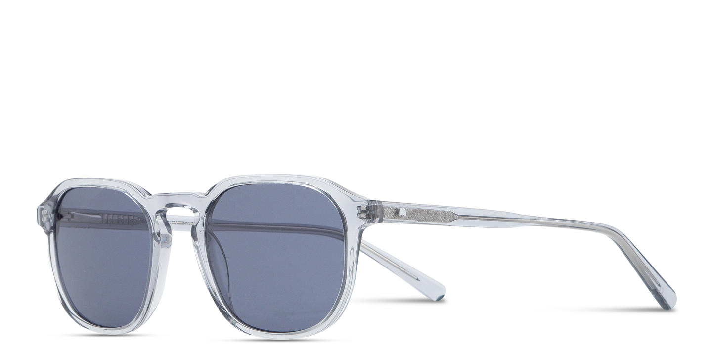 TRICE Logo Square Sunglasses in Transparent Grey – Product Photo 1