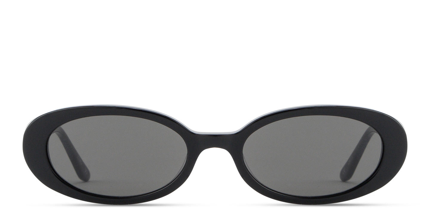 TRICE Logo Oval Sunglasses in Black – Product Photo 0