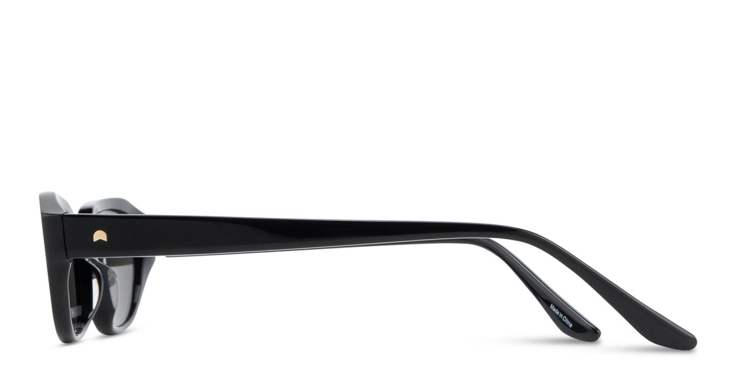 TRICE Logo Irregular Sunglasses in Black – Product Photo 3