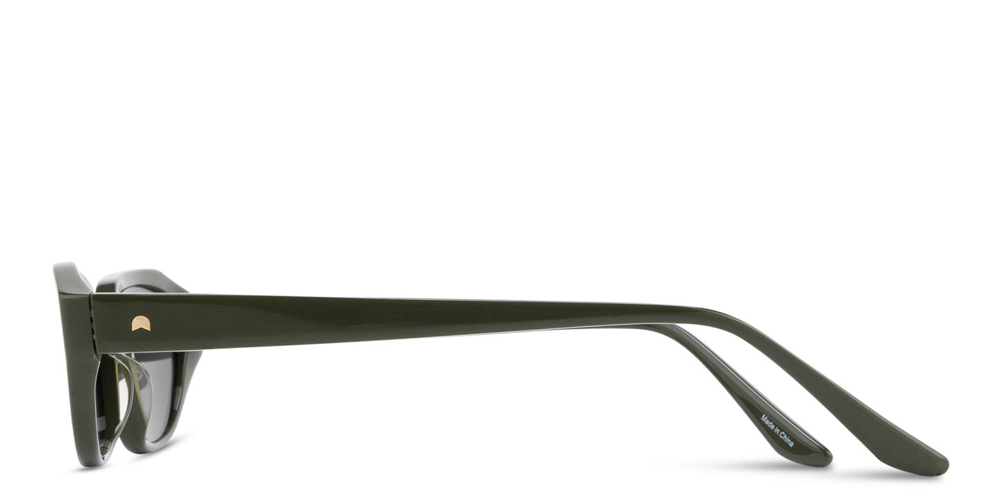 Shop TRICE Logo Irregular Sunglasses in Green online.