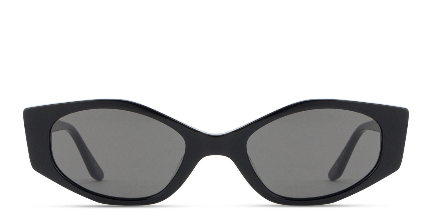 Shop TRICE Logo Irregular Sunglasses in Black online.
