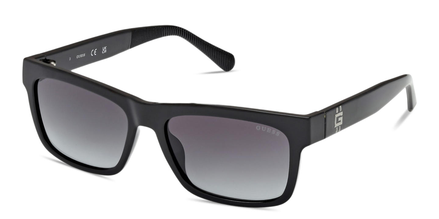 Shop Guess G Logo Rectangle Sunglasses in Black online.