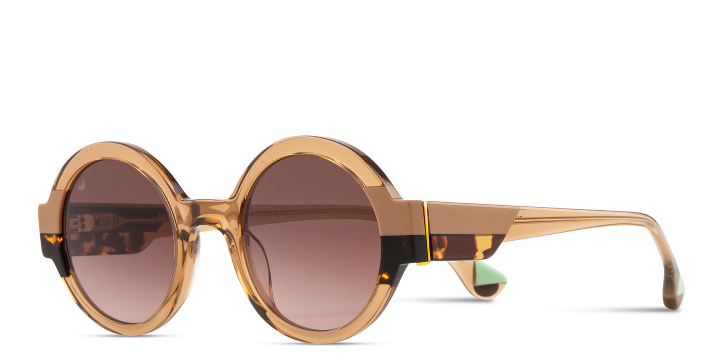 تسوق نظارات شمسية ويني بإطار دائري ووديز بلون بني أونلاين.