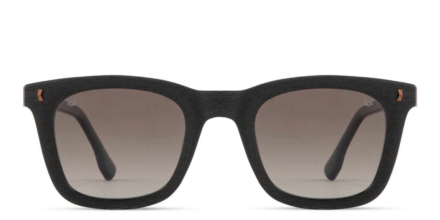 تسوق نظارات شمسية إيليك بإطار مربّع ووديز بلون أسود أونلاين.