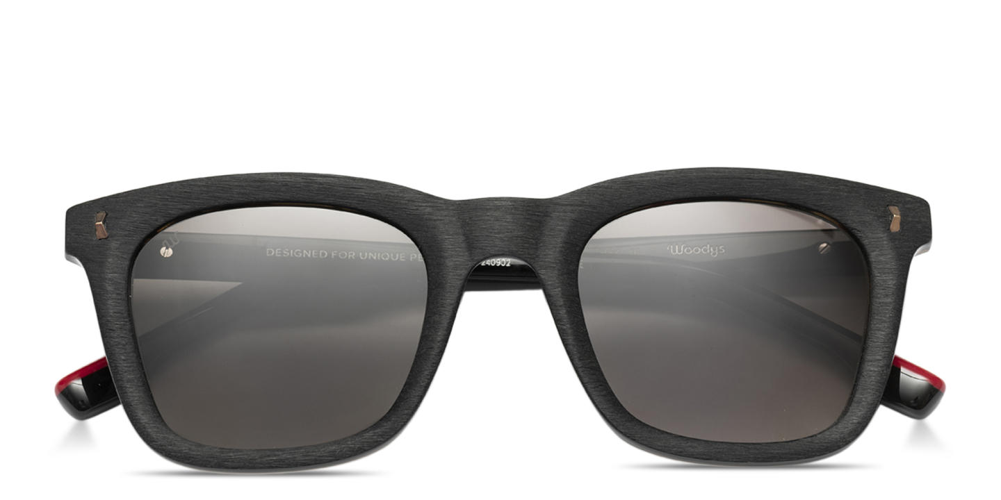 Shop Woodys Elek Square Sunglasses in Black online.