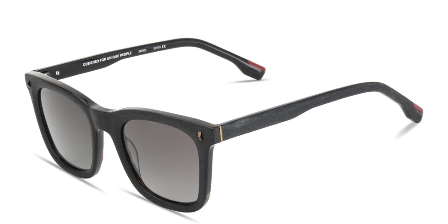 Shop Woodys Elek Square Sunglasses in Black online.