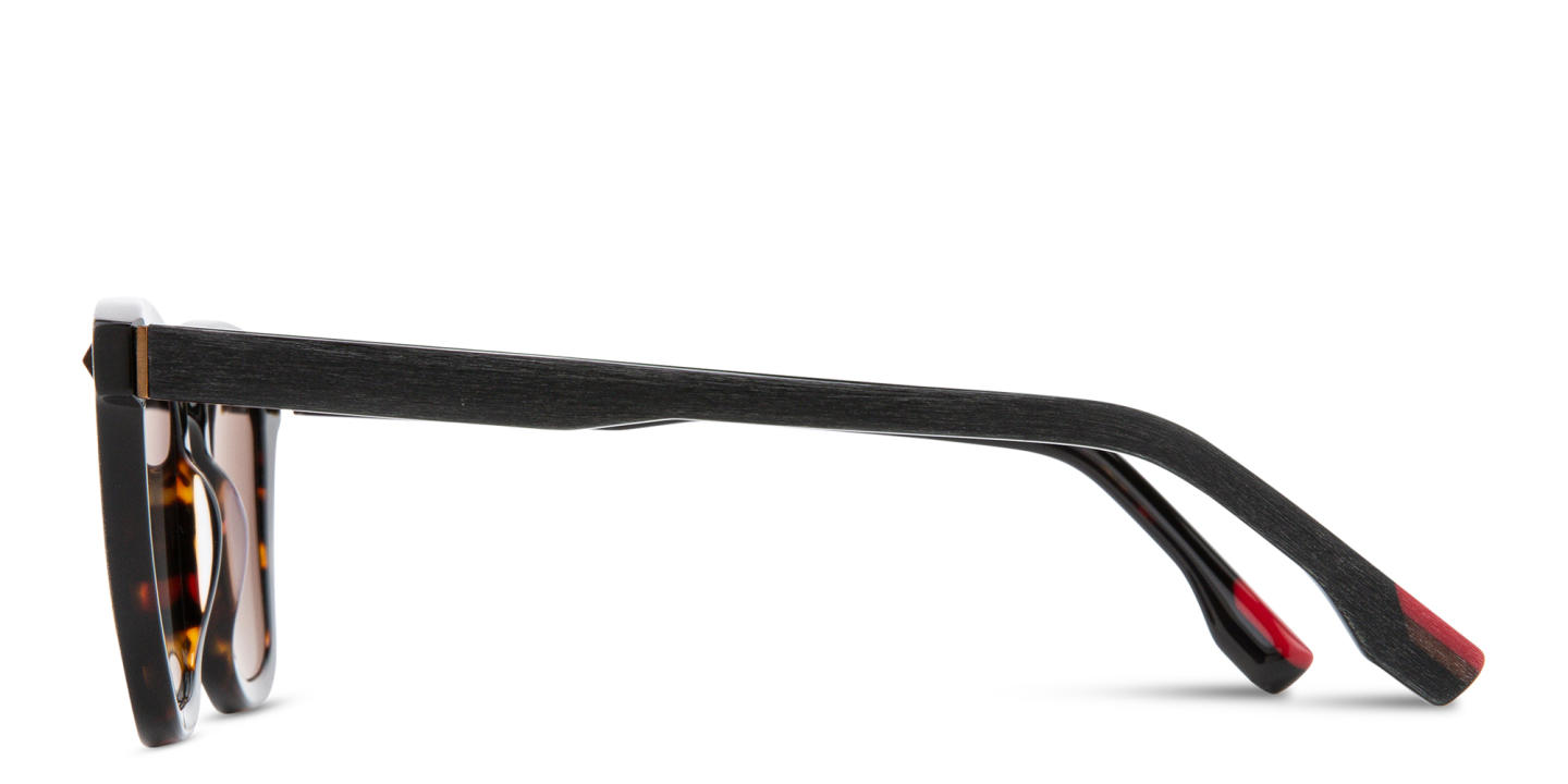Shop Woodys Elek Square Sunglasses in Black online.