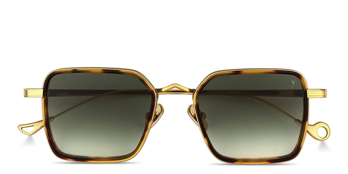 Shop Eyepetizer Nomad Unisex Square Sunglasses in Havana online.