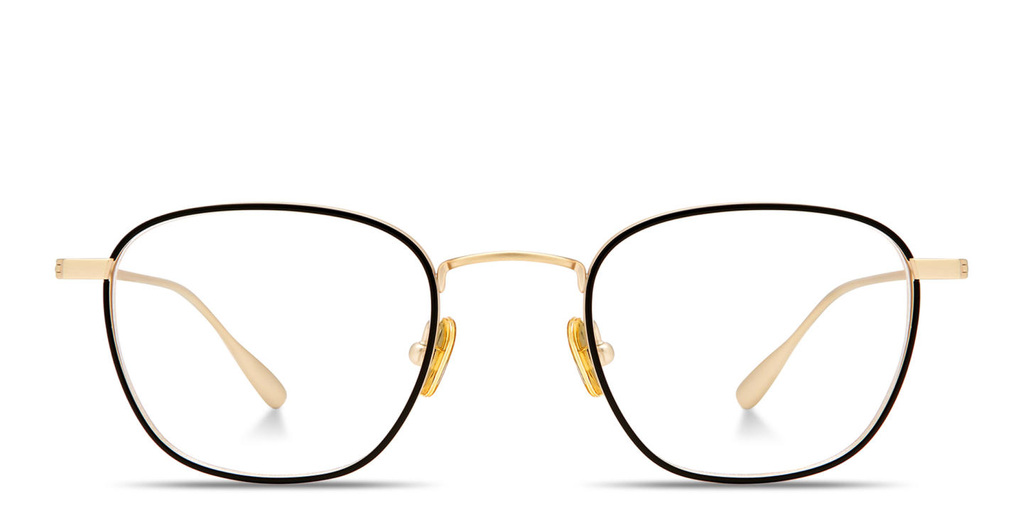 Shop Modo Unisex Round Eyeglasses in Black Gold online.