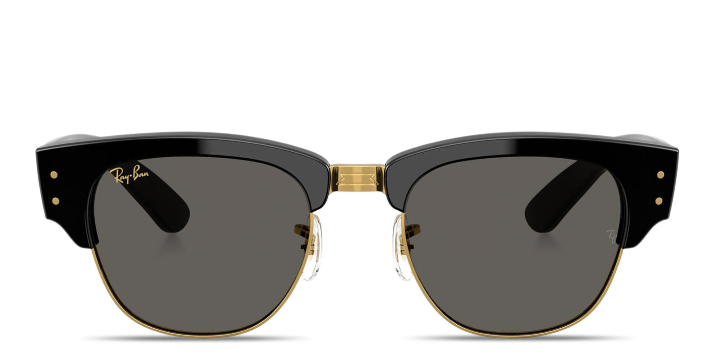 Shop Ray-Ban Mega Clubmaster Blacked Out Collection Unisex Square Sunglasses in Black online.