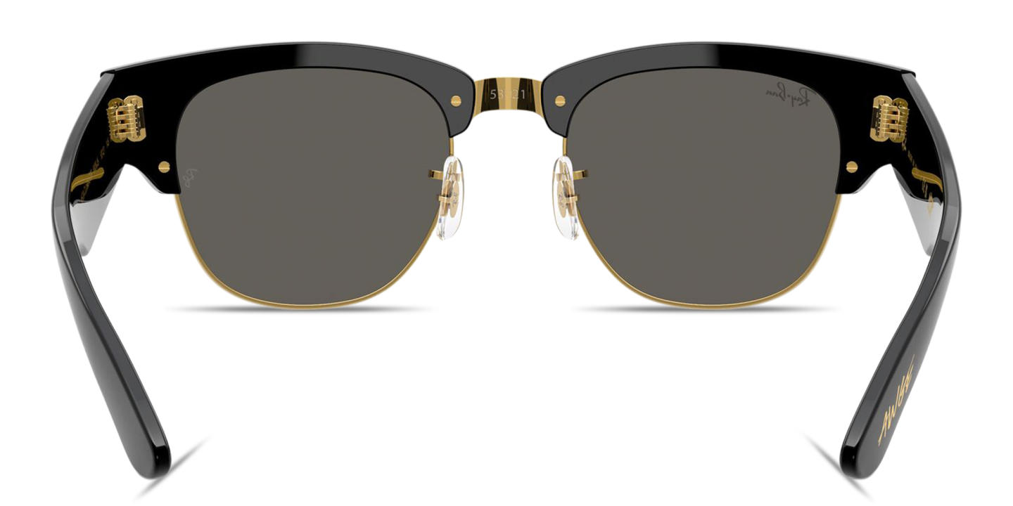 Shop Ray-Ban Mega Clubmaster Blacked Out Collection Unisex Square Sunglasses in Black online.