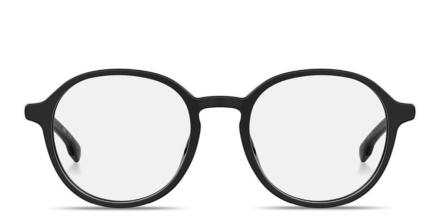 Shop Hugo Boss Logo Signature Panthos Eyeglasses in Black online.