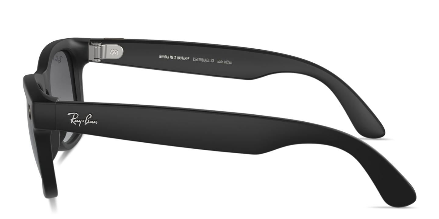 Shop Ray-Ban Meta Wayfarer Unisex Square Sunglasses in Matte Black online.