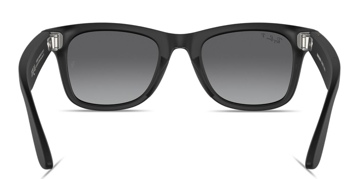 Shop Ray-Ban Meta Wayfarer Unisex Square Sunglasses in Matte Black online.