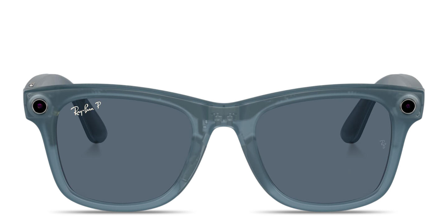 Ray-Ban Meta Wayfarer Unisex Square Sunglasses in Matte Jeans – Product Photo 0