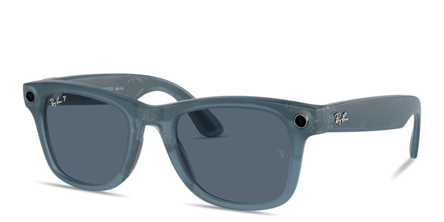 Ray-Ban Meta Wayfarer Unisex Square Sunglasses in Matte Jeans – Product Photo 1