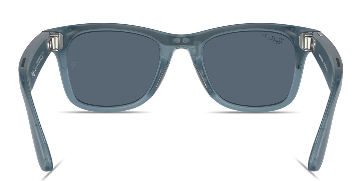 Ray-Ban Meta Wayfarer Unisex Square Sunglasses in Matte Jeans – Product Photo 3