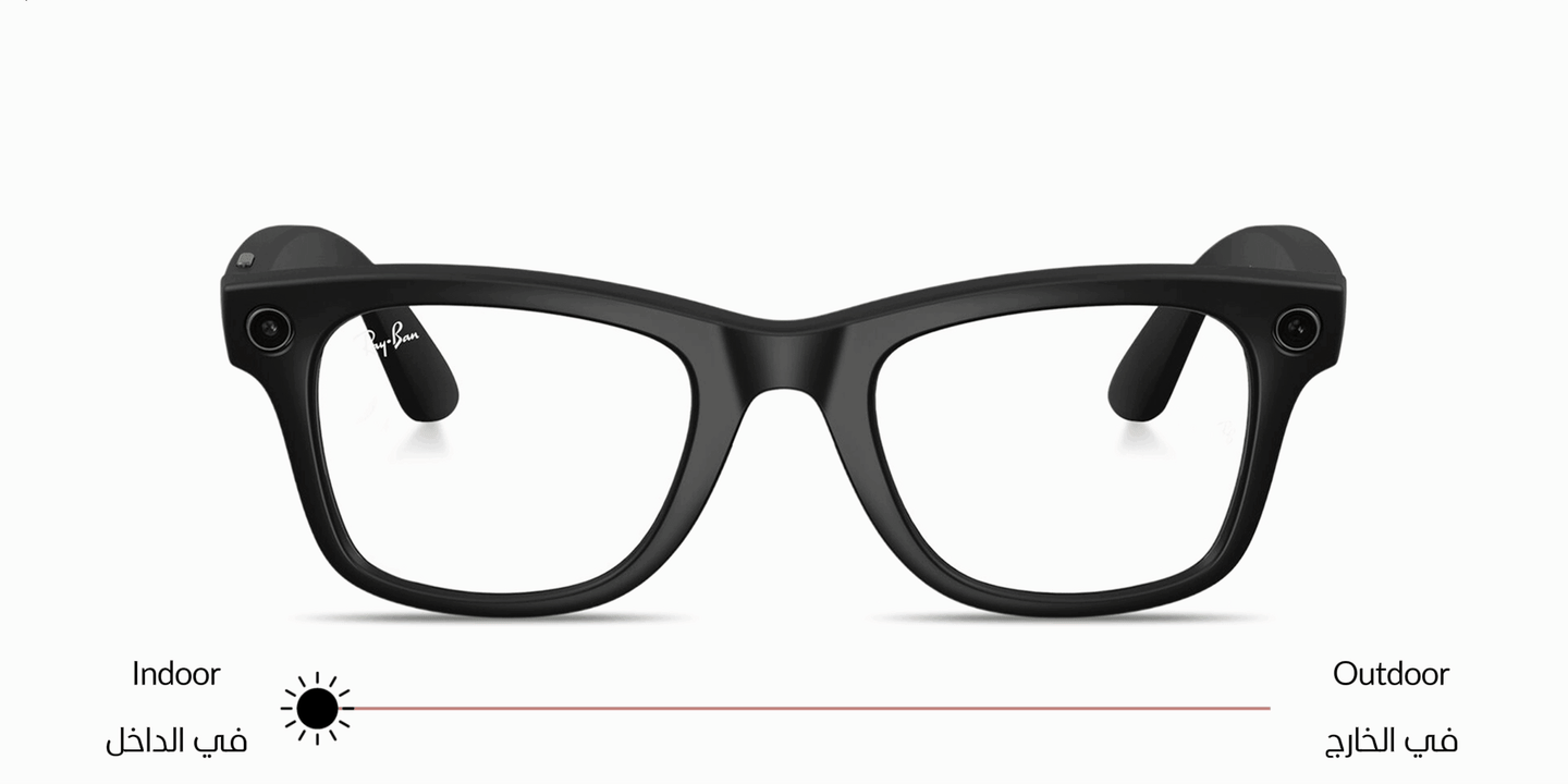 Ray-Ban Meta Wayfarer Unisex Square Sunglasses in Matte Black – Product Photo 0