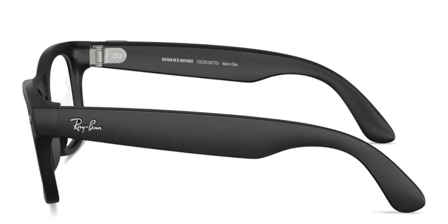 Ray-Ban Meta Wayfarer Unisex Square Sunglasses in Matte Black – Product Photo 5