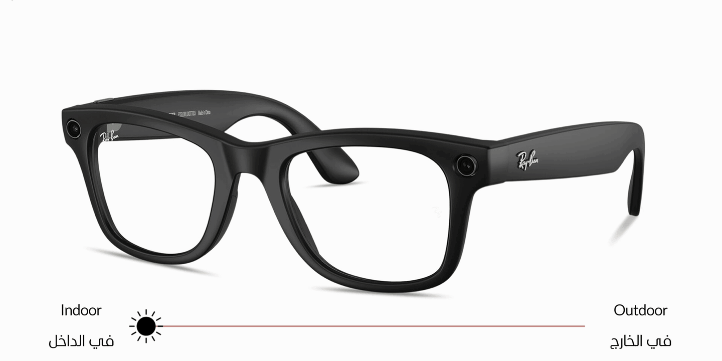 Ray-Ban Meta Wayfarer Unisex Square Sunglasses in Matte Black – Product Photo 1