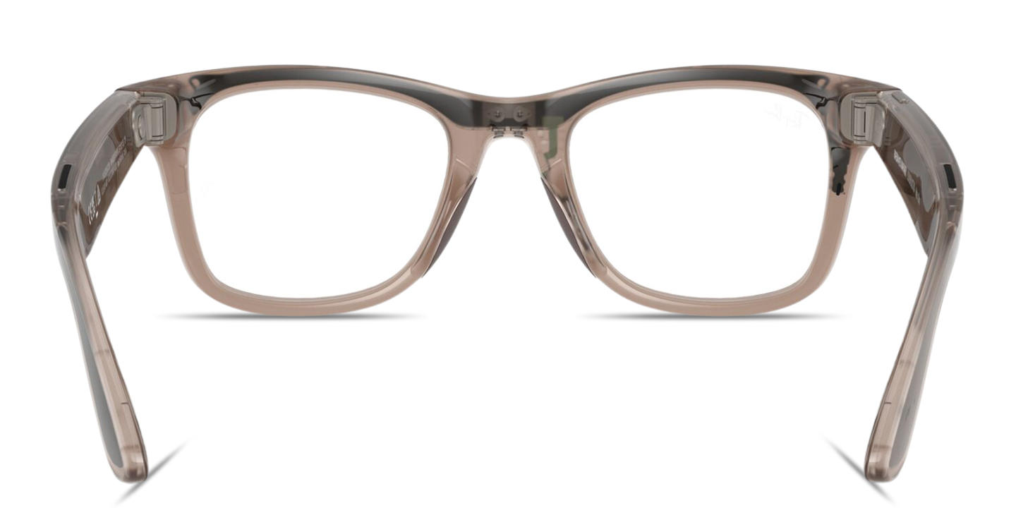 Ray-Ban Meta Wayfarer Unisex Square Eyeglasses in Shiny Warm Stone – Product Photo 6