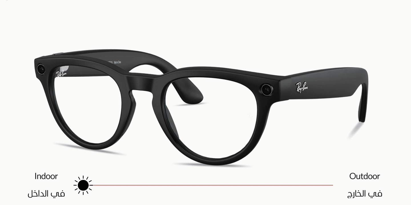 Ray-Ban Meta Headliner Unisex Panthos Sunglasses in Matte Black – Product Photo 1