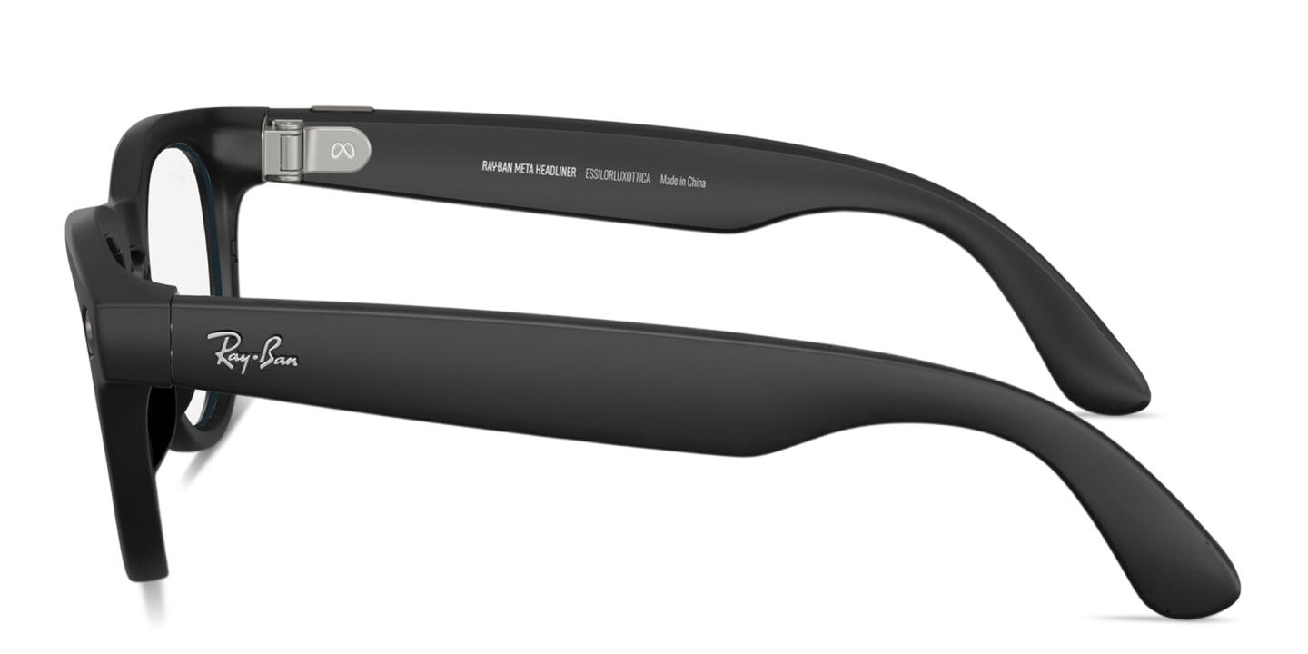 Ray-Ban Meta Headliner Unisex Panthos Sunglasses in Matte Black – Product Photo 4