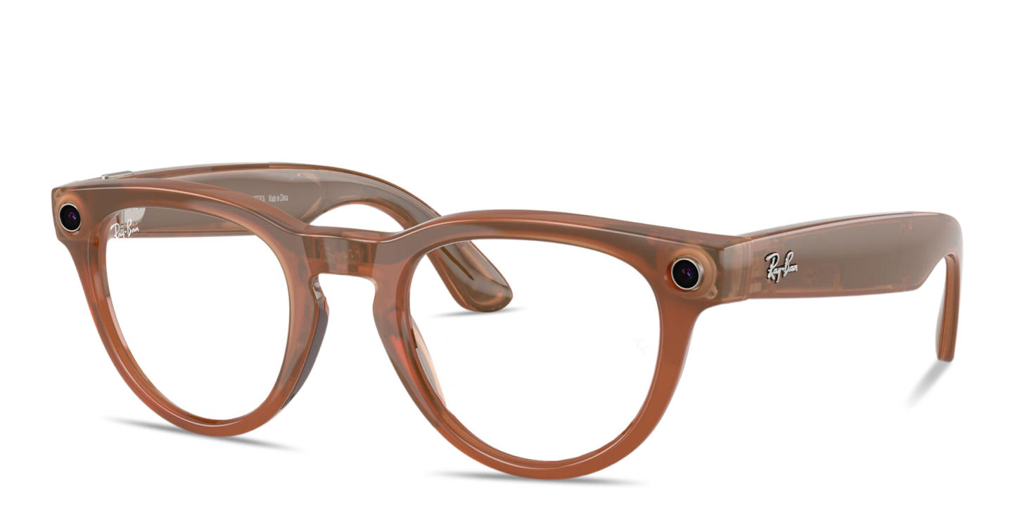 Ray-Ban Meta Headliner Unisex Panthos Sunglasses in Shiny Caramel – Product Photo 1