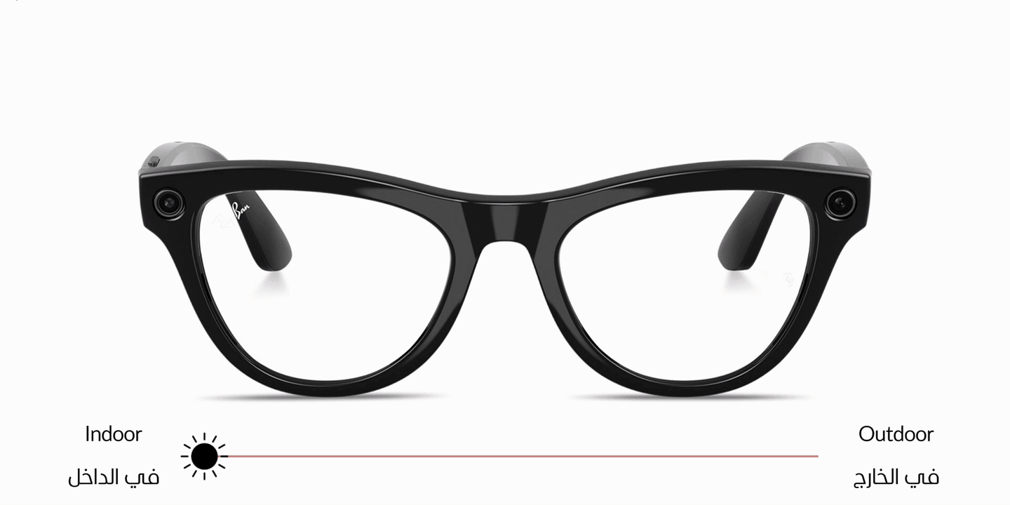 Ray-Ban Meta Skyler Unisex Cat in Shiny Black – Product Photo 0