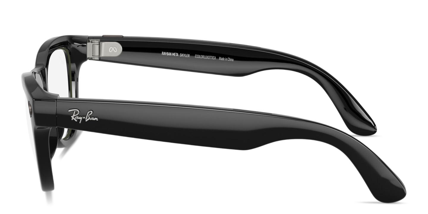 Ray-Ban Meta Skyler Unisex Cat-Eye Sunglasses in Shiny Black – Product Photo 5