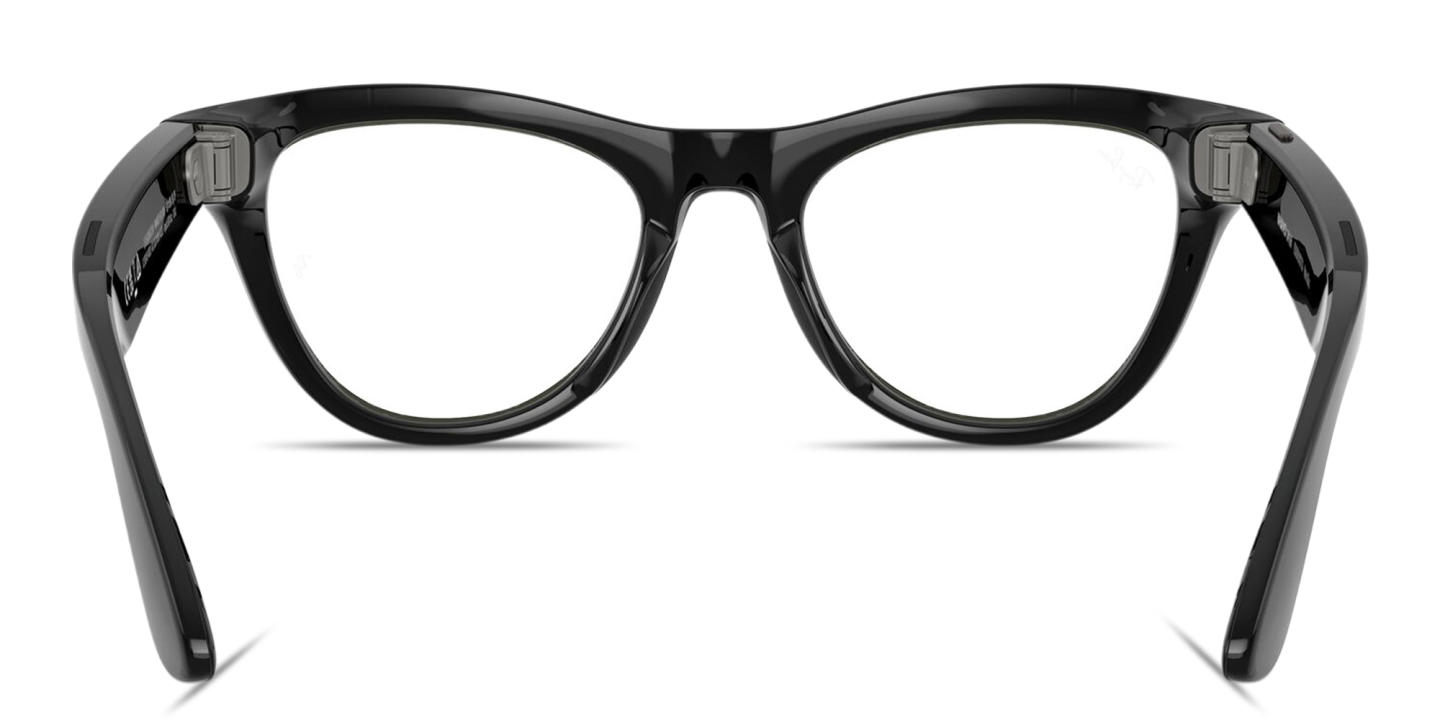Shop Ray-Ban Meta Skyler Unisex Cat-Eye Sunglasses in Shiny Black online.