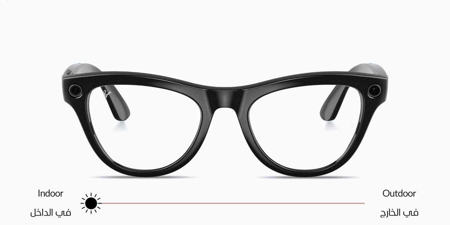 Ray-Ban Meta Skyler Unisex Cat in Shiny Black – Product Photo 0