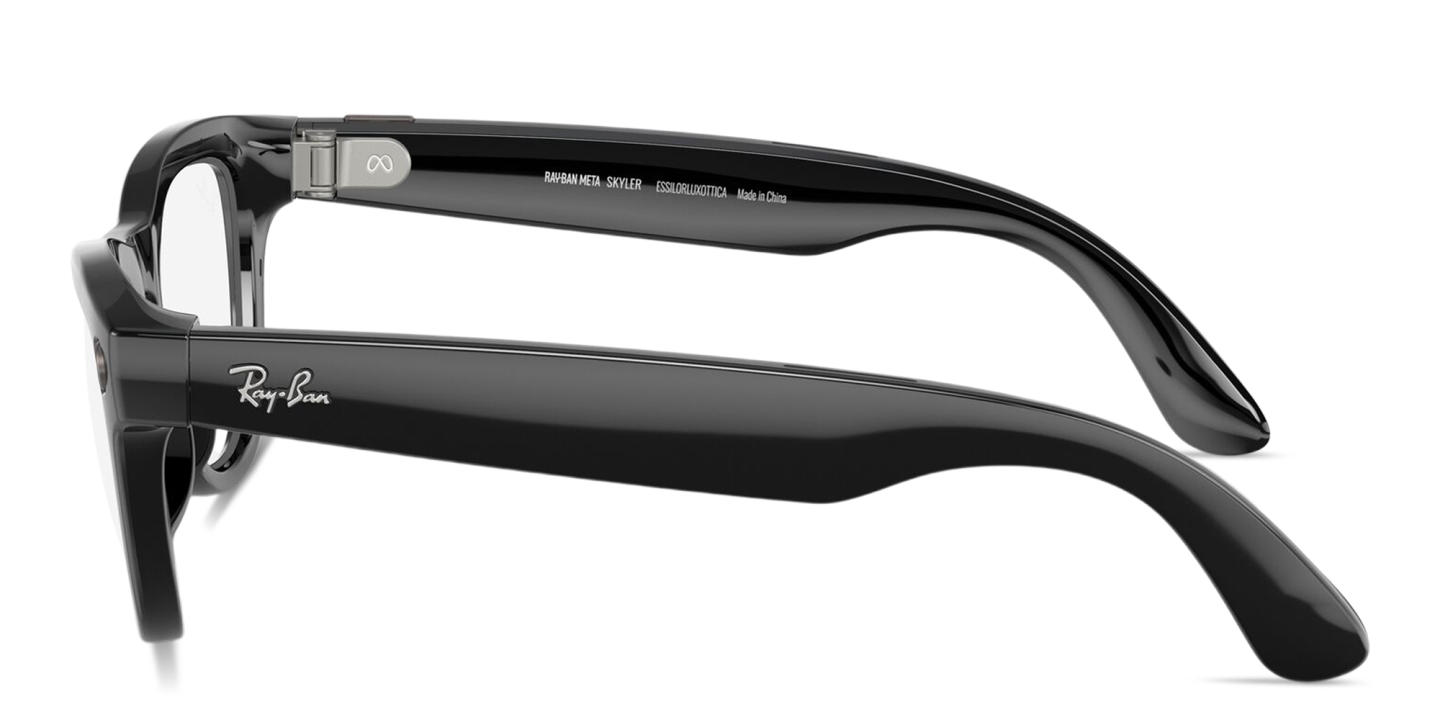 Shop Ray-Ban Meta Skyler Unisex Cat-Eye Sunglasses in Shiny Black online.