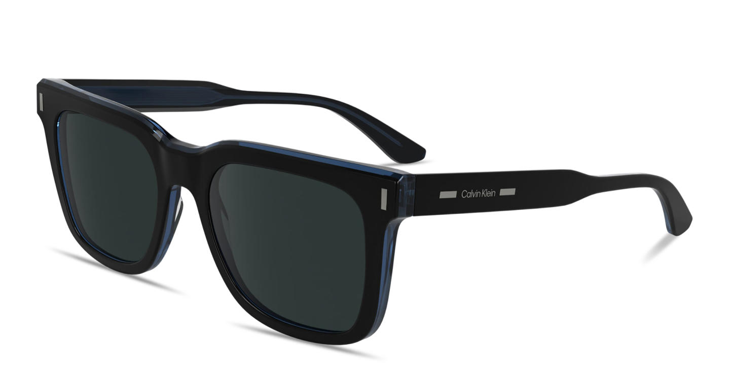 Calvin Klein Logo Signature Rectangle Sunglasses in Black – Product Photo 1