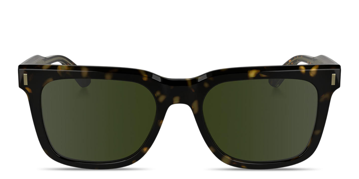 Shop Calvin Klein Logo Signature Rectangle Sunglasses in Tortoise online.