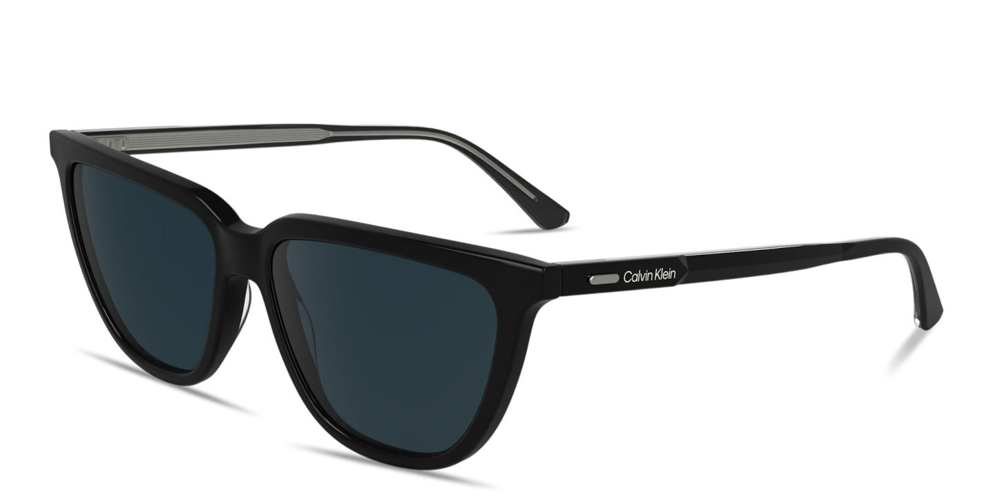 Calvin Klein Logo Signature Cat-Eye Sunglasses in Black – Product Photo 1