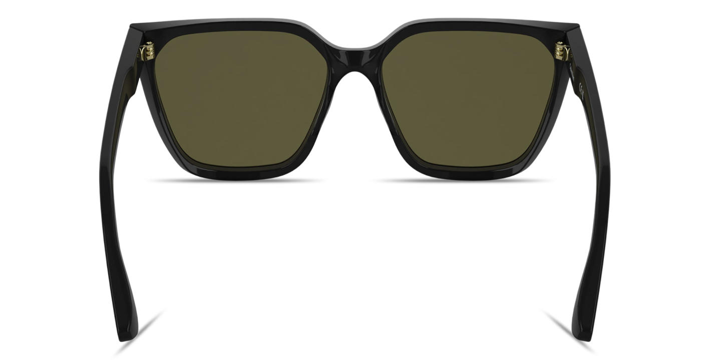 Shop Calvin Klein Logo Lettering Rectangle Sunglasses in Black online.