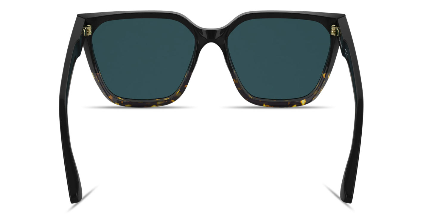 Shop Calvin Klein Logo Lettering Rectangle Sunglasses in Black & Tortoise online.