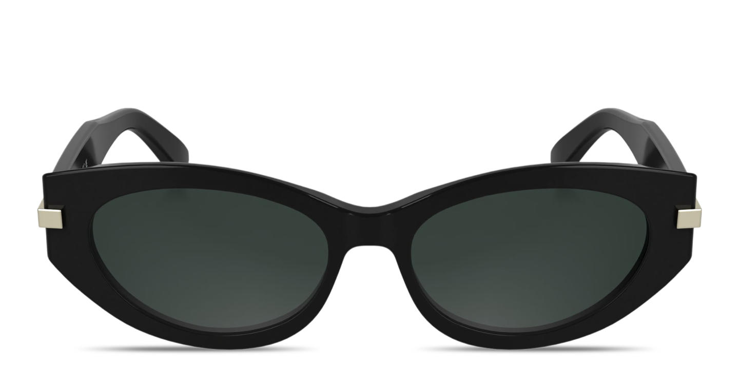 Calvin Klein Logo Lettering Cat-Eye Sunglasses in Black – Product Photo 0