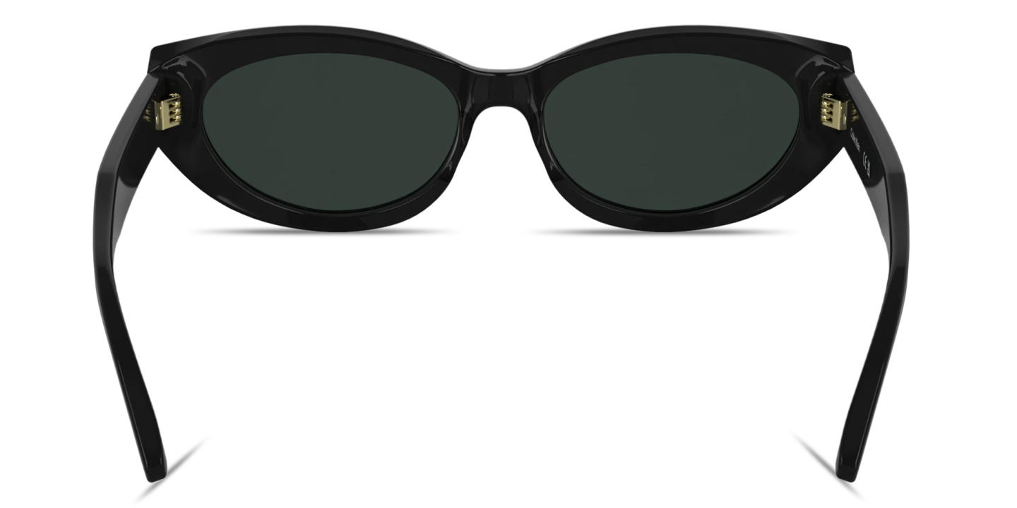 Calvin Klein Logo Lettering Cat-Eye Sunglasses in Black – Product Photo 3