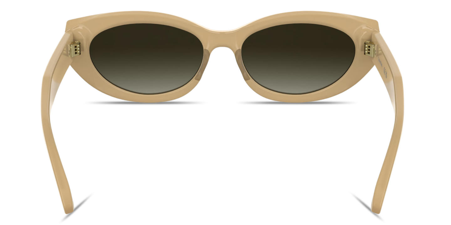 Calvin Klein Logo Lettering Cat-Eye Sunglasses in Beige – Product Photo 3