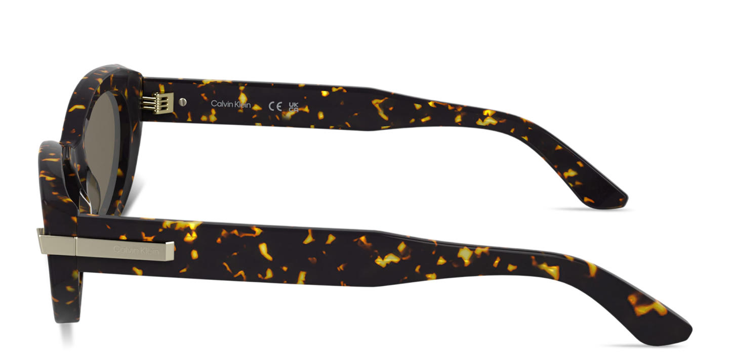نظارات شمسية طراز كات آي بشعار العلامة من كالفين كلاين بلون متموج - صورة المنتج 2