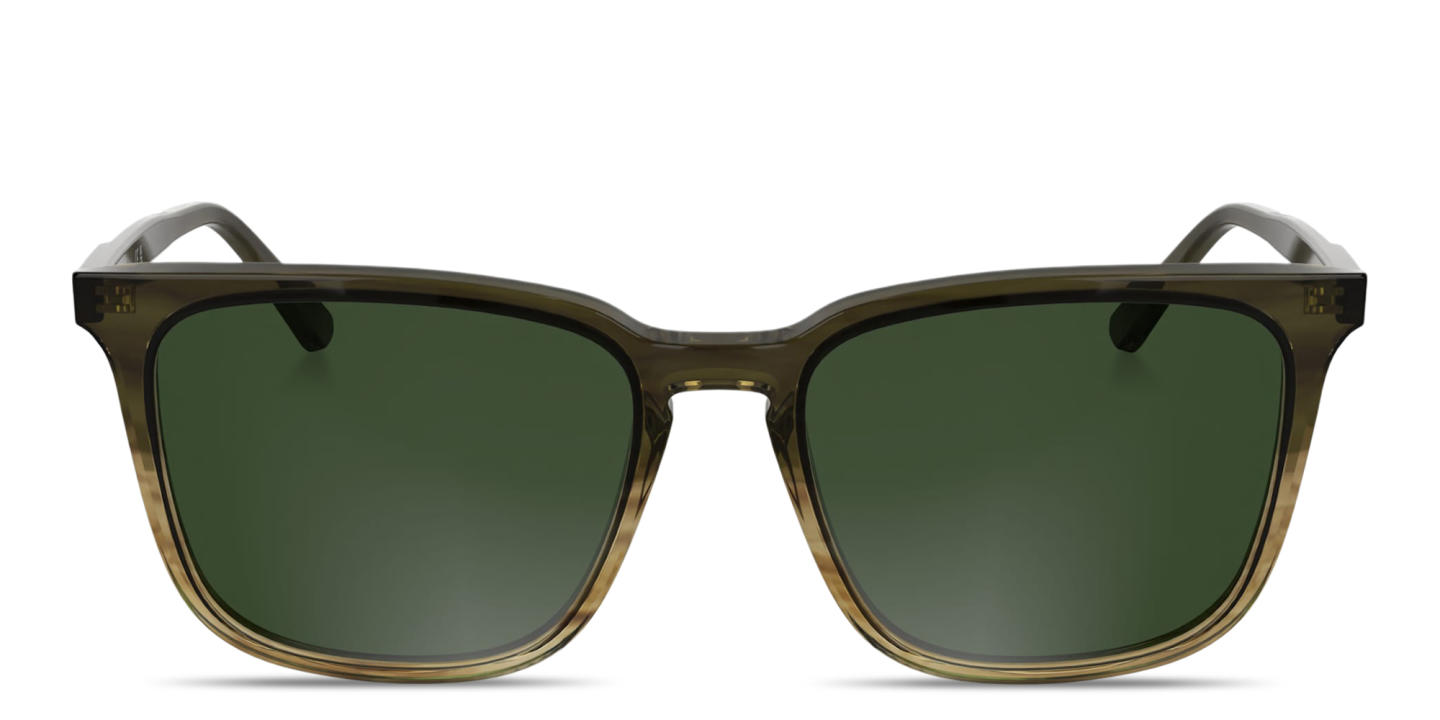 Shop Calvin Klein Logo Lettering Square Sunglasses in Green online.
