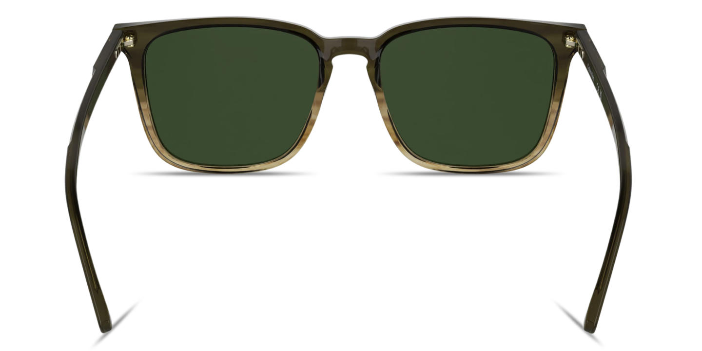 Shop Calvin Klein Logo Lettering Square Sunglasses in Green online.