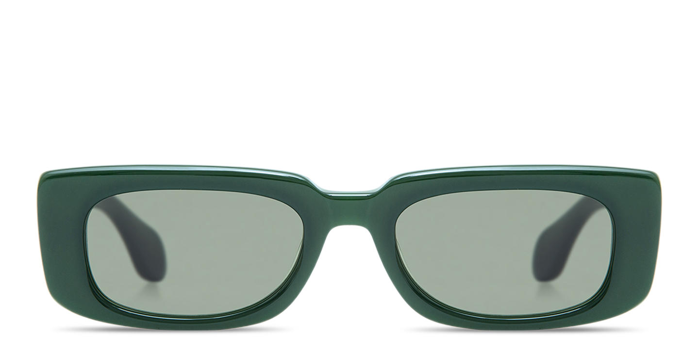 Shop GIGI STUDIOS Thrive 017 Rectangle Sunglasses in Green online.