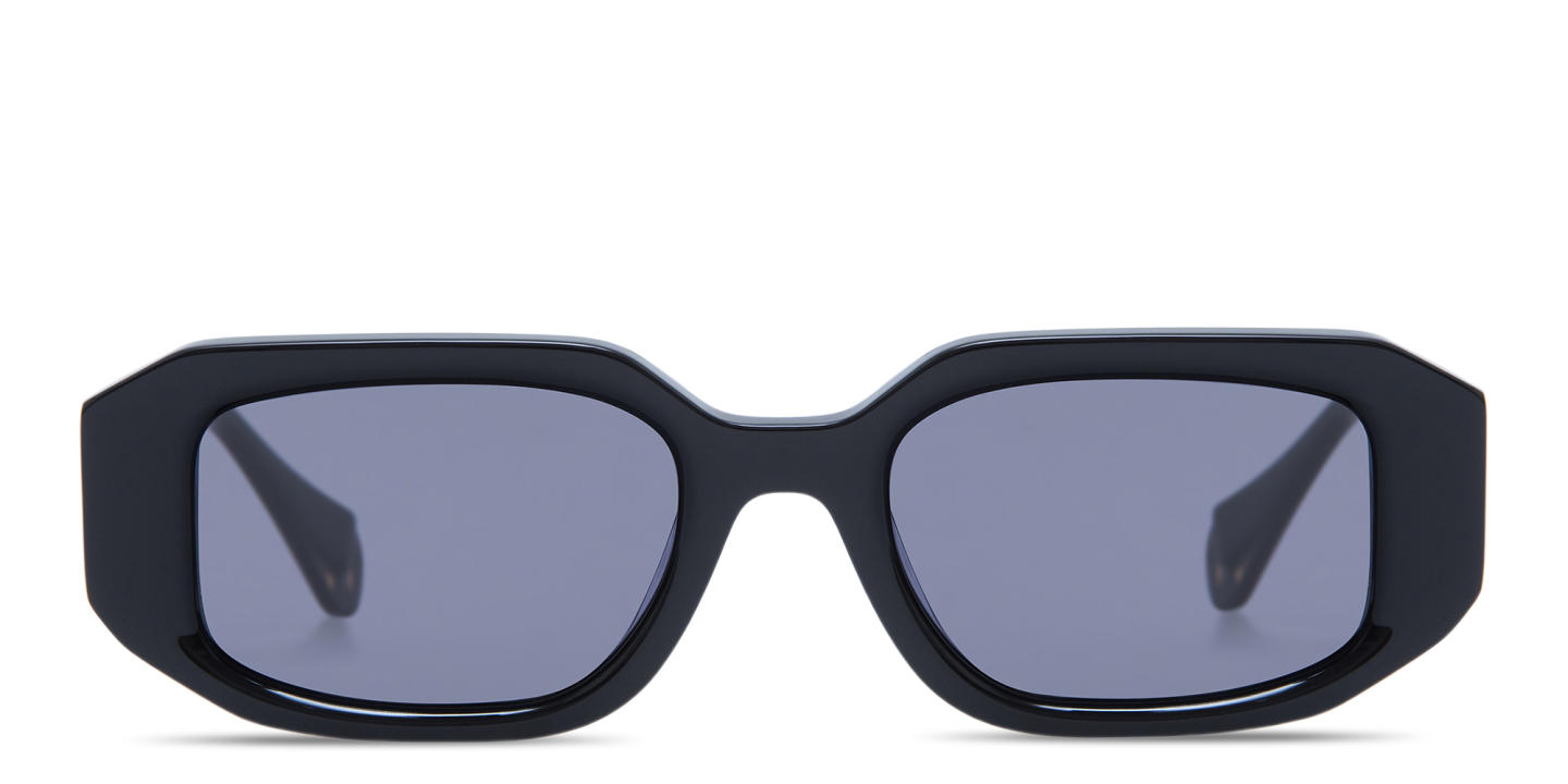 Shop GIGI STUDIOS Danielle Unisex Rectangle Sunglasses in Black online.